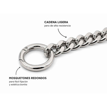 Alargador Asa para Bolso con Cadena y Mosquetones – 15 cm
