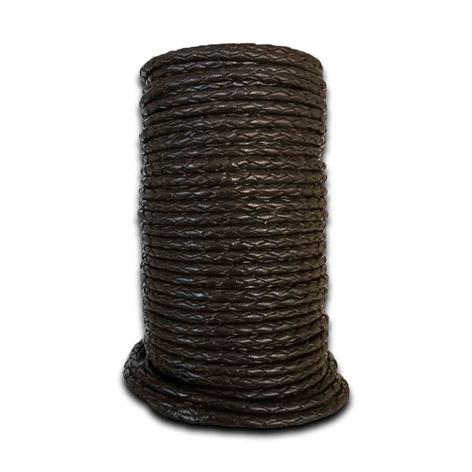 Cordón de Cuero Vacuno Trenzado Redondo – 2 mm