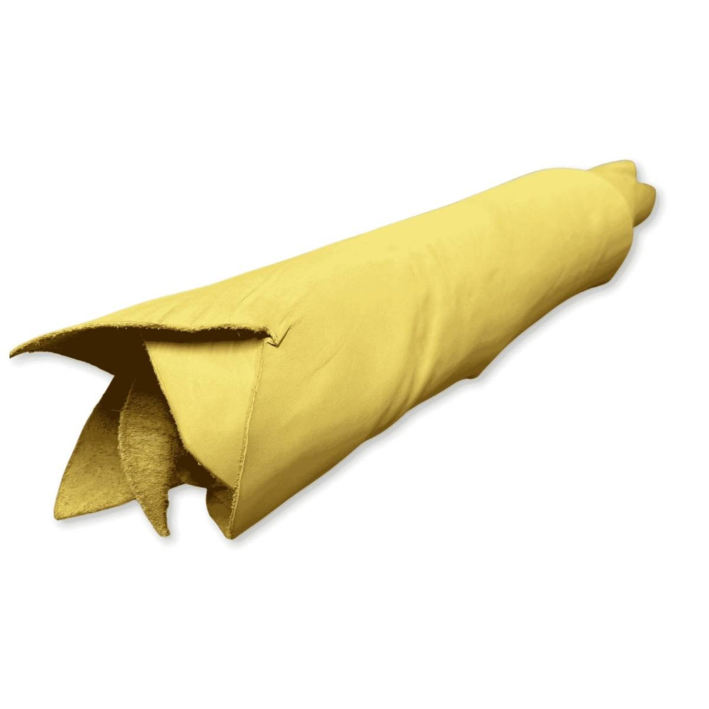 (1 Kg) Retales Cuero Nobuck (Amarillo)