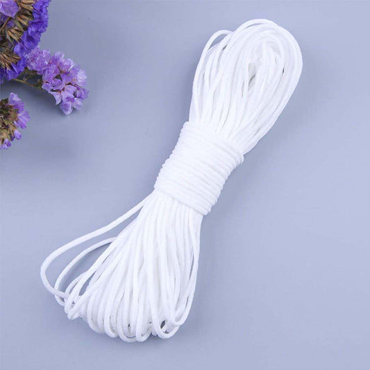 Cinta Elástica Redonda Blanca – Ø 4 mm